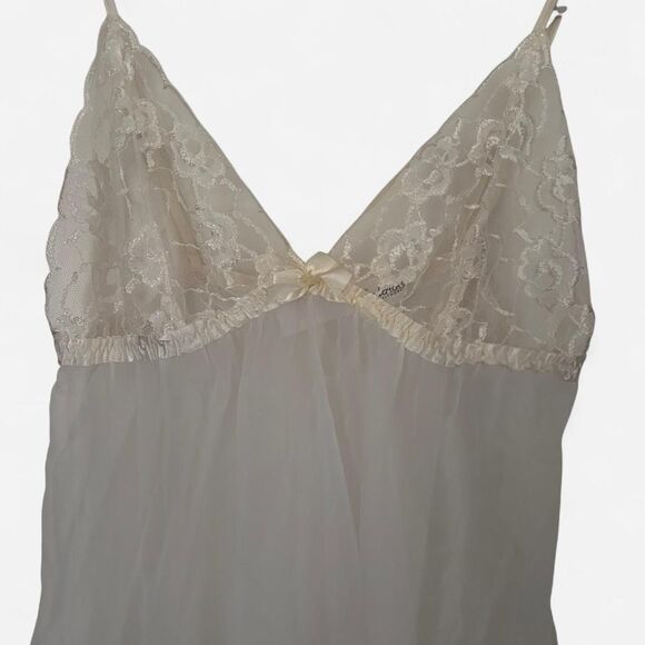Y2K Angelic Coquette Frederick’s of Hollywood Lace Tulle Babydoll Cami – XL - Picture 6 of 8